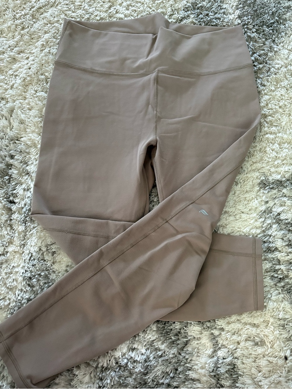 Fabletics High-Waisted Leggings in Taupe